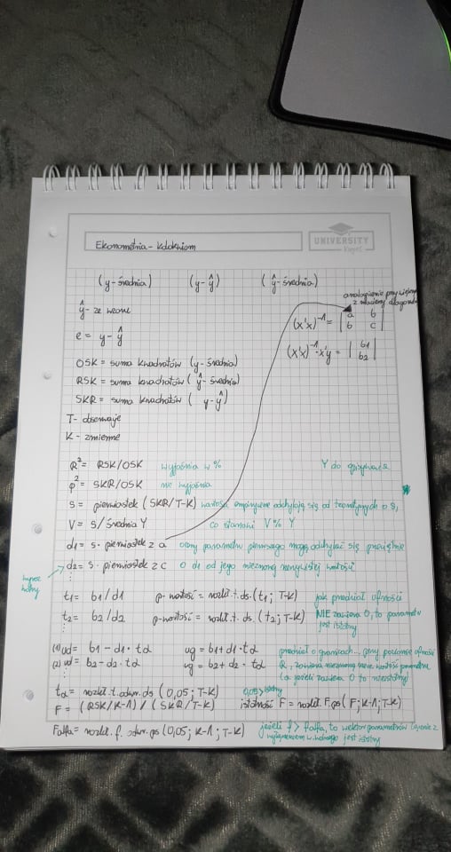 Ekonometria Jajko Siwek Alicja Egzamin Wsb2 Ogromna Baza Notatek